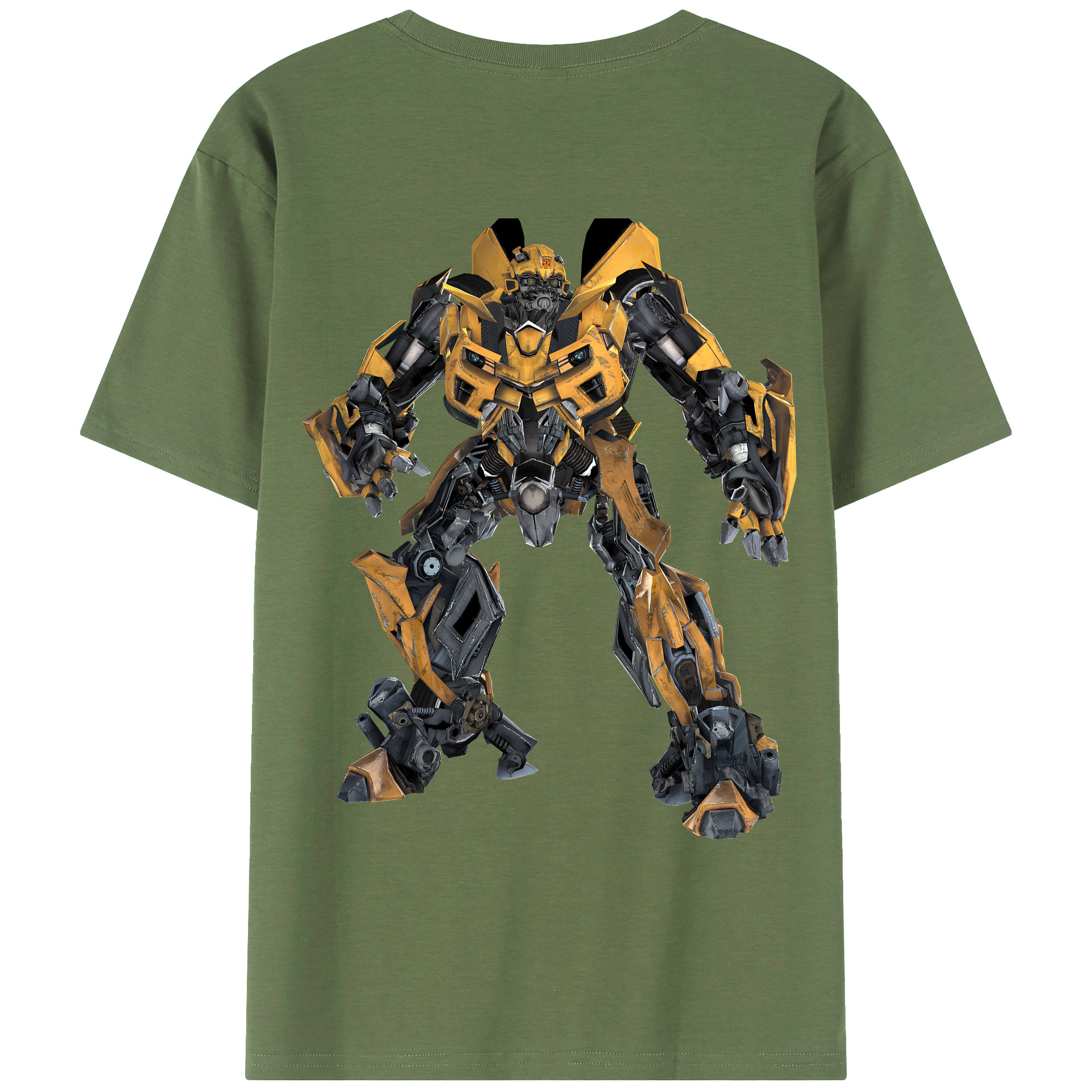 （画像用） Transformers トランスフォーマー 綿100％ メンズ半袖Tシャツ（バックプリント） 通気性